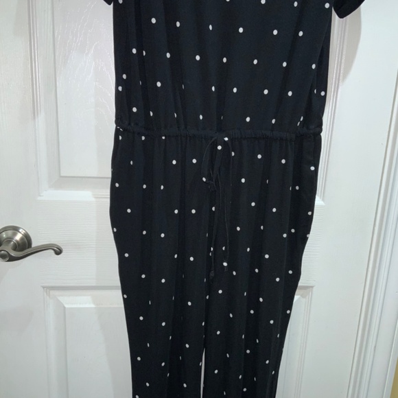 LuLaRoe Black and White Polka Dot Jumpsuit - Picture 3 of 8
